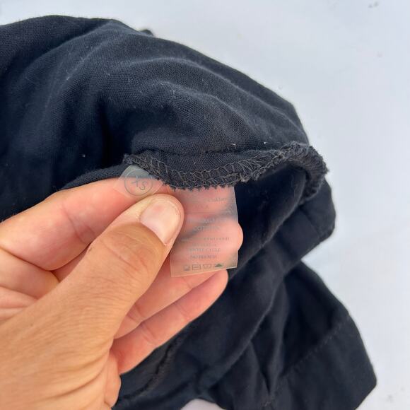 Aliya Wanek Saida Organic Cotton Boxy Cropped Crop Top Black XS Shirt - Picture 5 of 5